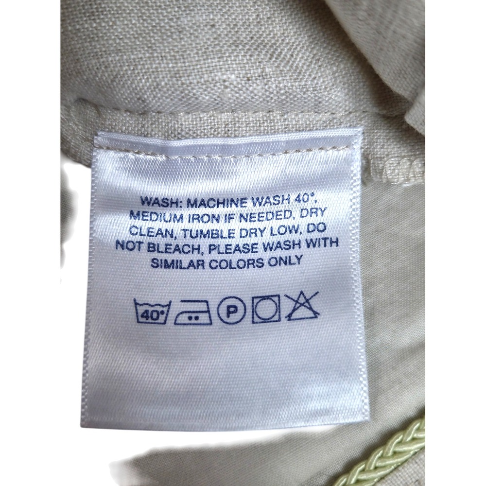 Totême Mayfair Linen Trousers Ivory Cream Straight Leg Pants Women's M - Picture 7 of 11